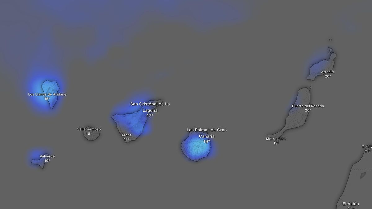 Previsión de acumulación de lluvia desde el lunes hasta el miércoles, según el modelo europeo.
