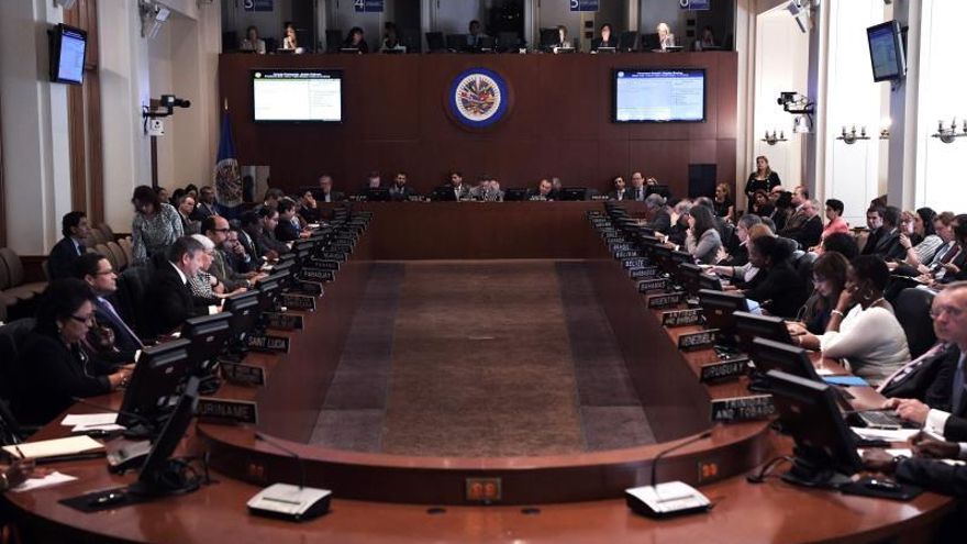 Vista del pleno del Consejo Permanente de la Organización de Estados Americanos (OEA).