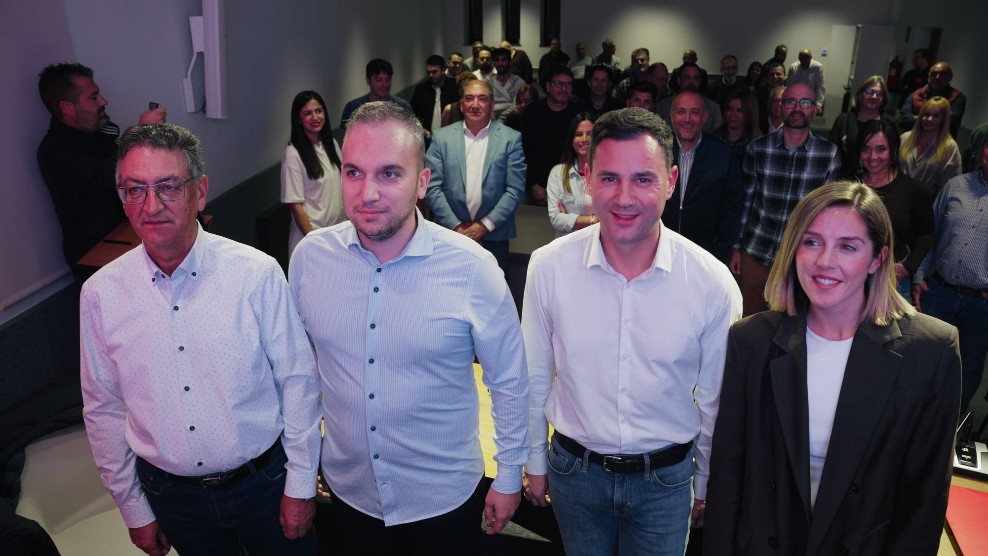 Imagen de la reunión del comité electoral del PSOE de León.