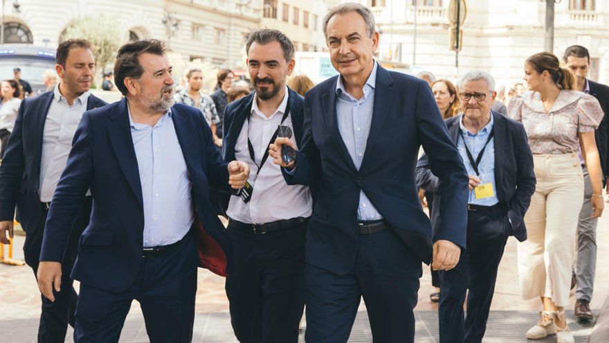 Arsenio Escolar, Ignacio Escolar y José Luis Rodríguez Zapatero.