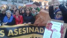 Concentración contra la violencia machista en Sol. \ S.P.