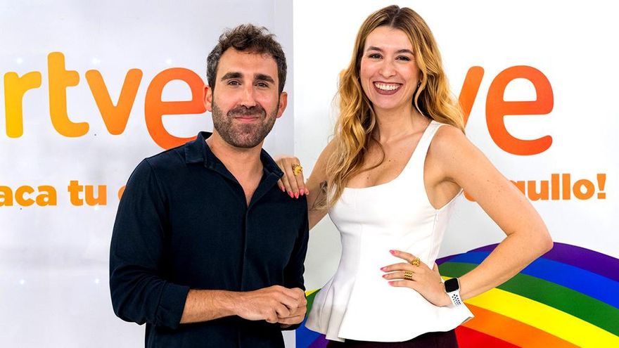 Aitor Albizua y Eva Soriano atisban su futuro en RTVE celebrando el Orgullo: "No es ideología, es algo que va más allá"