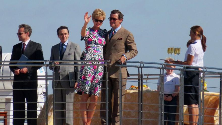 Imagen del rodaje de la quinta temporada de 'The Crown' en Mallorca