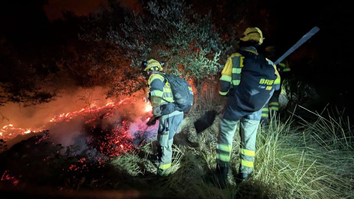 Noche "positiva" en el incendio declarado este sábado en El Espinar, Segovia