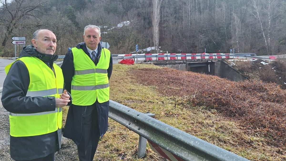 El Gobierno central trabaja en una alternativa de paso mientras se repara el puente de la N-260, en Bisaurri