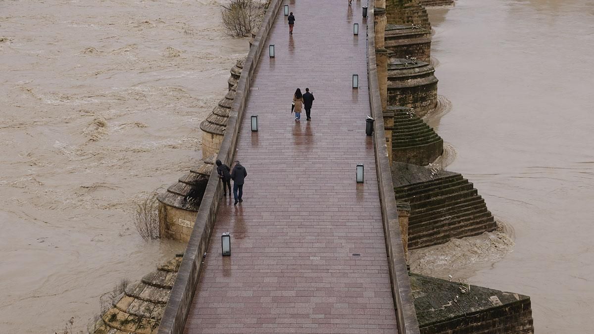 El río Guadalquivir ha superado el umbral naranja a su paso por Córdoba