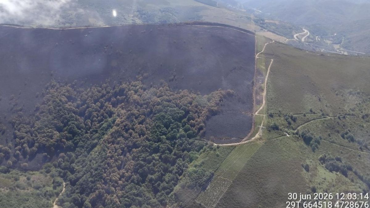 León mantiene dos incendios activos mientras los fuegos con superficie conocida suman 730,36 hectáreas quemadas