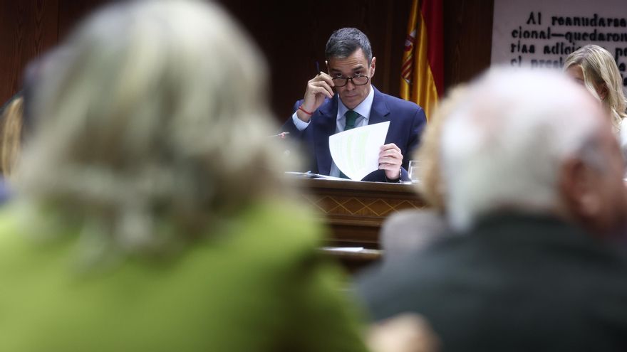 Pedro Sánchez comparece ante la Comisión de Investigación sobre el caso Koldo, en el Senado.