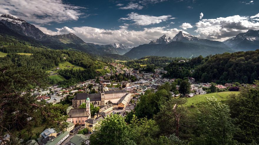 Panorámica de Berchtesgaden. Al fondo pueden verse las alturas del Parque Nacional del mismo nombre.