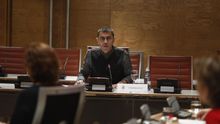 Monedero, durante su comparecencia en el Senado