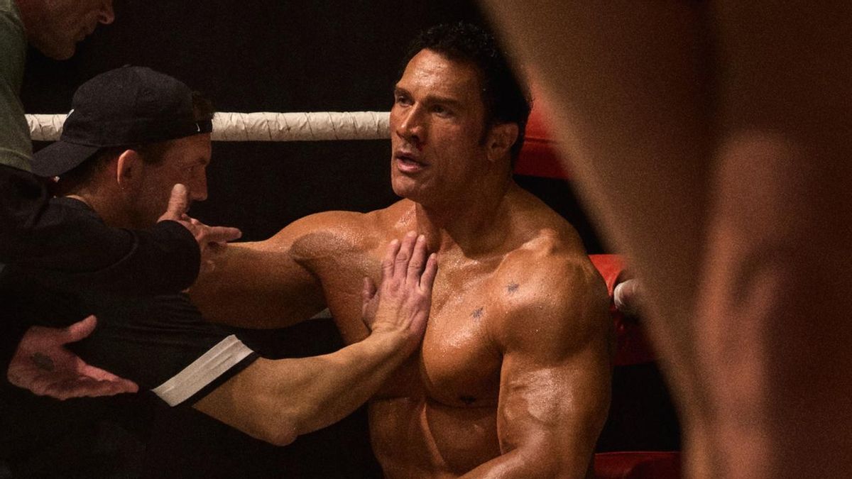 Dwayne Johnson como Mark Kerr en 'The Smashing Machine'
