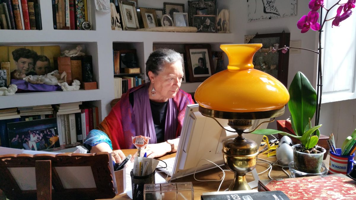 Elsa López en su casa de Santa Cruz de La Palma.
