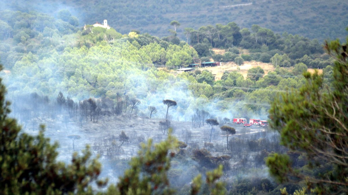 Los Bomberos dan por estabilizado el incendio de Sant Quirze Safaja (Barcelona) tras quemar 100 hectáreas