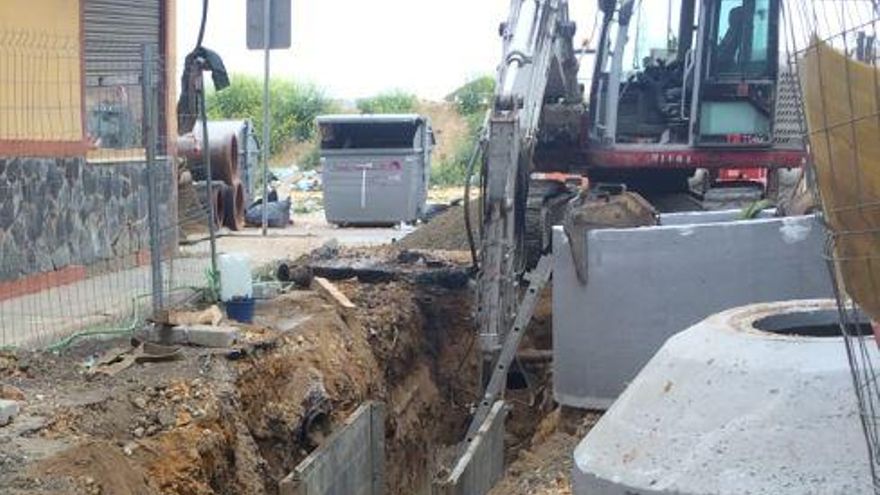 Obras de la red general de saneamiento en Torrealmodovar