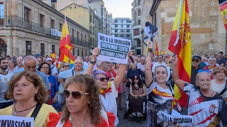 Manifestación en apoyo a Ceuta en León.