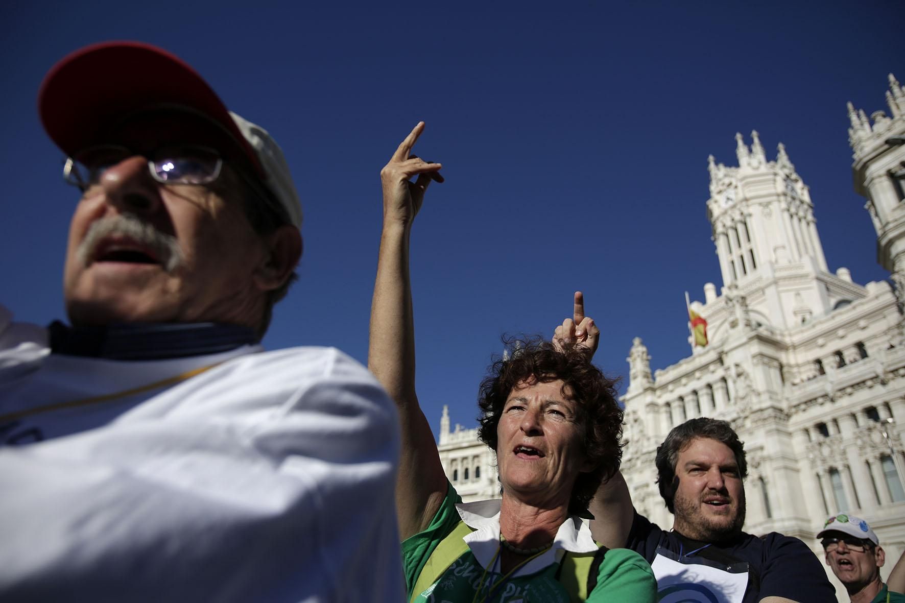 La protesta estaba impulsada por el movimiento portugués 'que se lixe a troika'