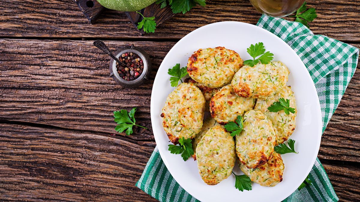 Tortitas de coliflor y queso manchego