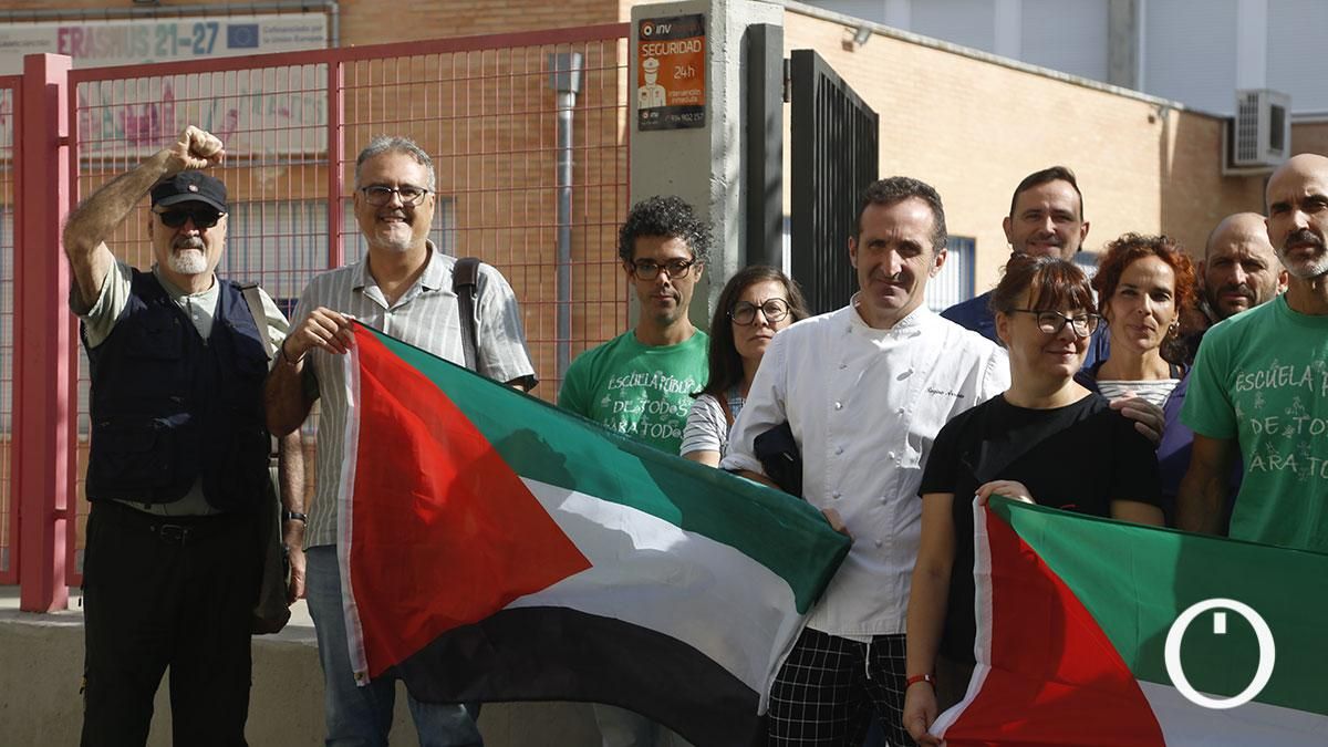 Concentración propalestina en el IES Gran Capitán