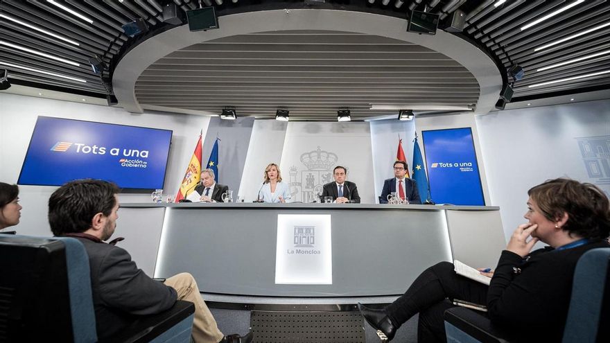 Rueda de prensa posterior al Consejo de Ministros en la Moncloa, este martes