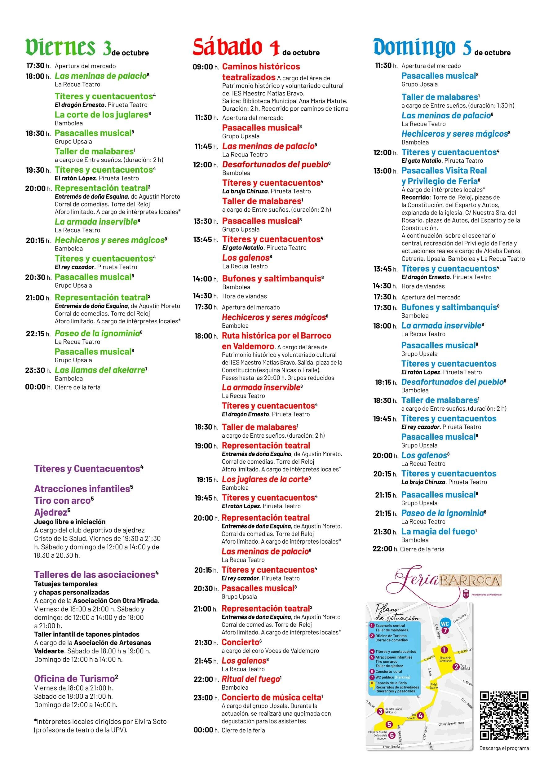 Programación de la Feria Barroca.