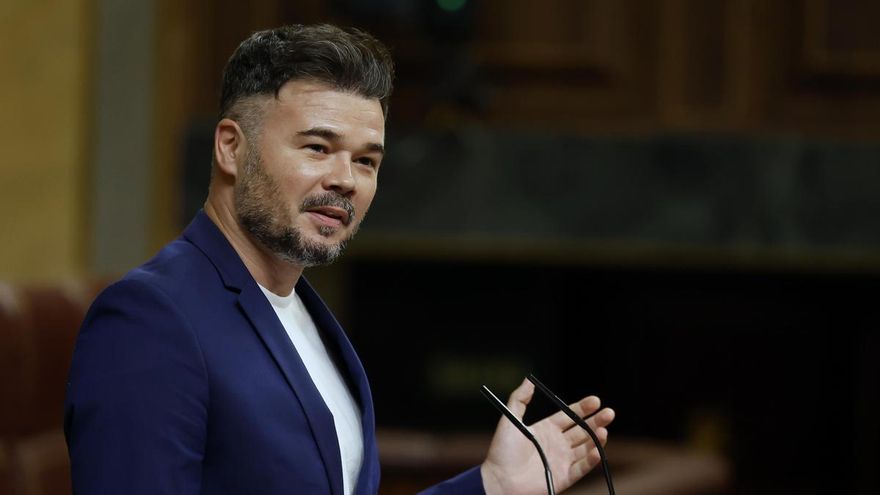 Gabriel Rufián en el pleno del Congreso.