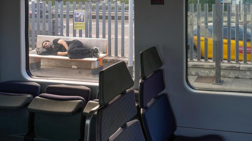 Aspecto de la estación de Rodalíes de Ocata esta mañana.