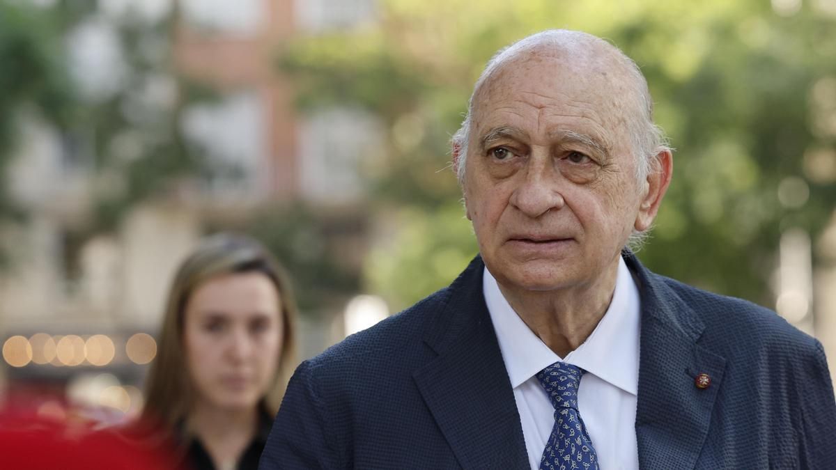 El exministro del Interior Jorge Fernández Díaz a su llegada a la Audiencia Nacional