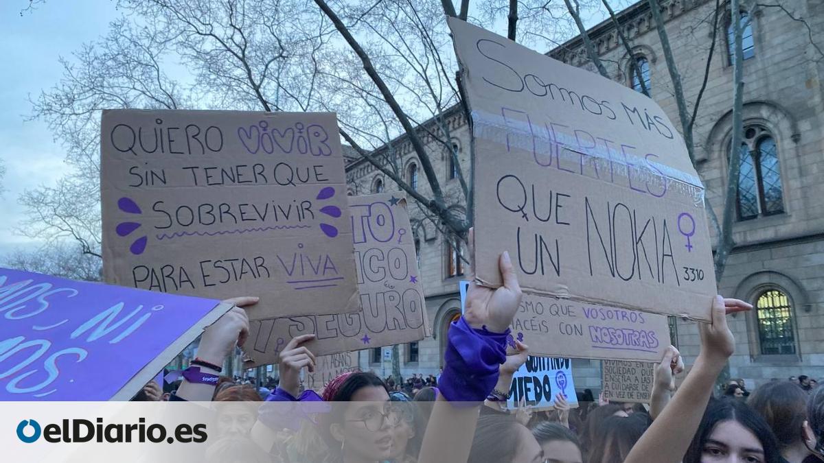 Avanza la manifestación del 8M en Barcelona al grito de "muerte al ...