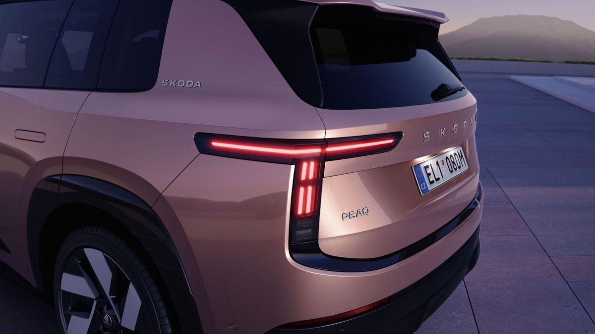 Aspecto del Skoda Peaq en la parte trasera