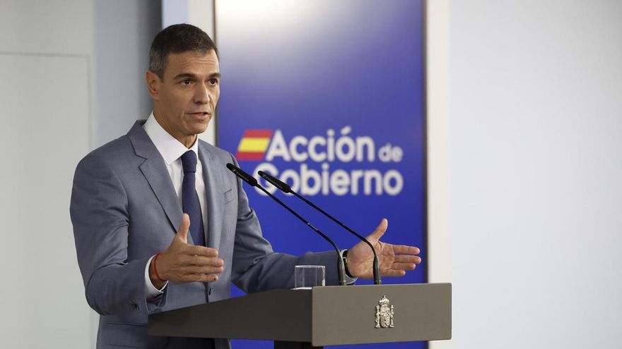 El presidente del Gobierno, Pedro Sánchez, comparece en rueda de prensa tras la reunión del Consejo de Ministros.