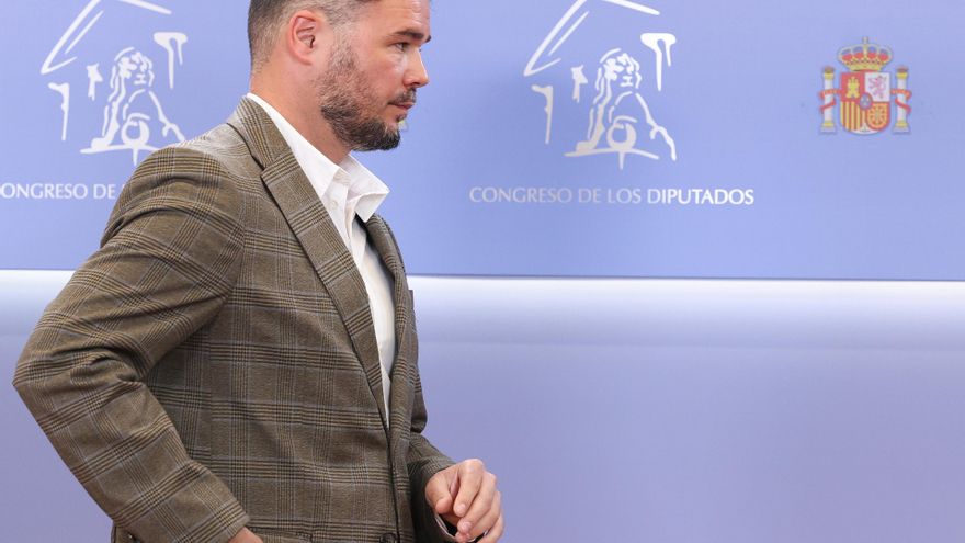 Archivo - El portavoz en el Congreso de Esquerra Republicana, Gabriel Rufián.