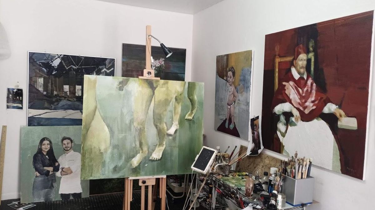 Estudio del pintor lacianiego Miguel Ángel Uría.