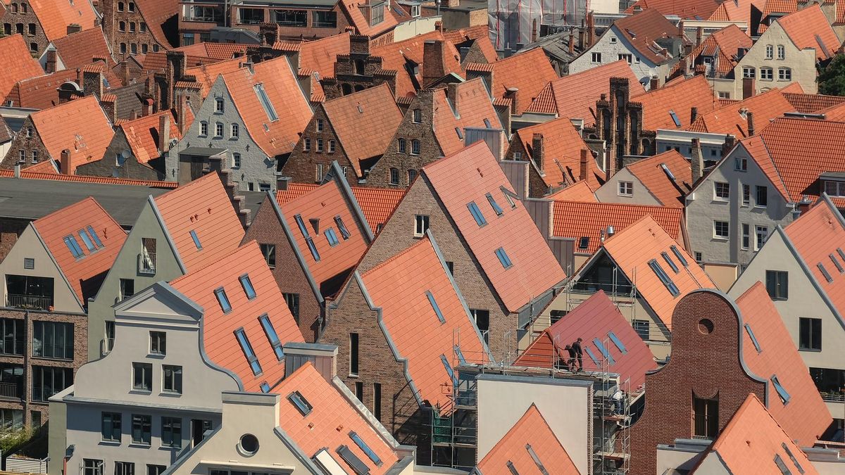 Tejados de Lübeck desde las alturas de Santa María.