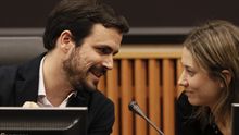 El coordinador federal de IU, Alberto Garzón, y la exportavoz en Bruselas, Marina Albiol,en una imagen de archivo.