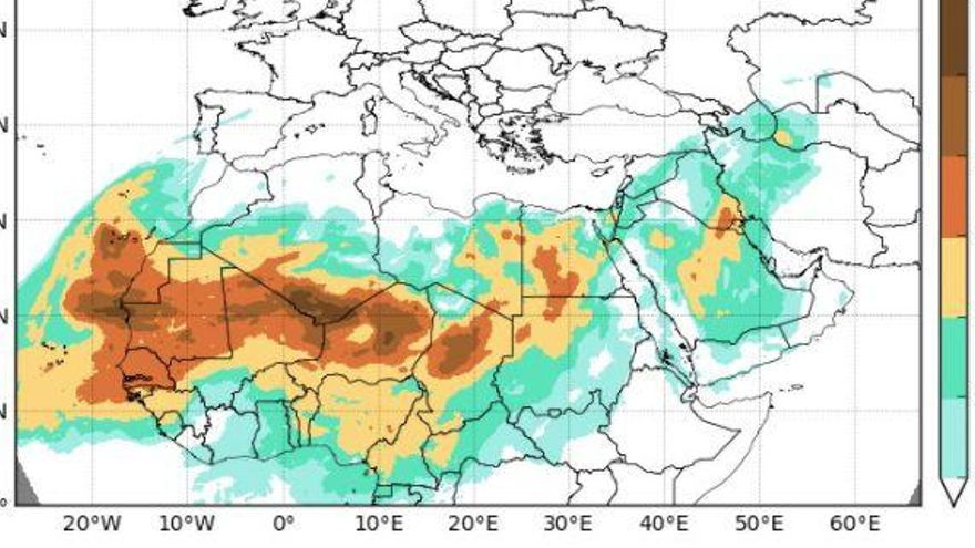 La Aemet espera una 'tercera ola' de calima densa este miércoles