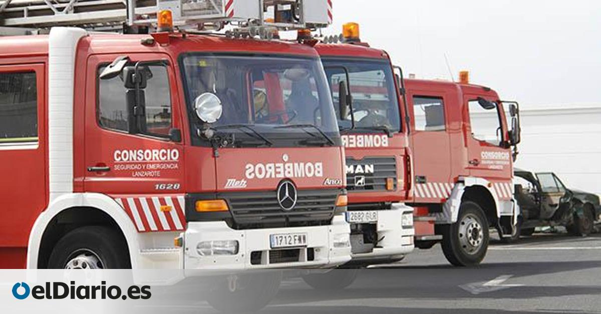 Arden diez guaguas en las cocheras del transporte interurbano de Lanzarote