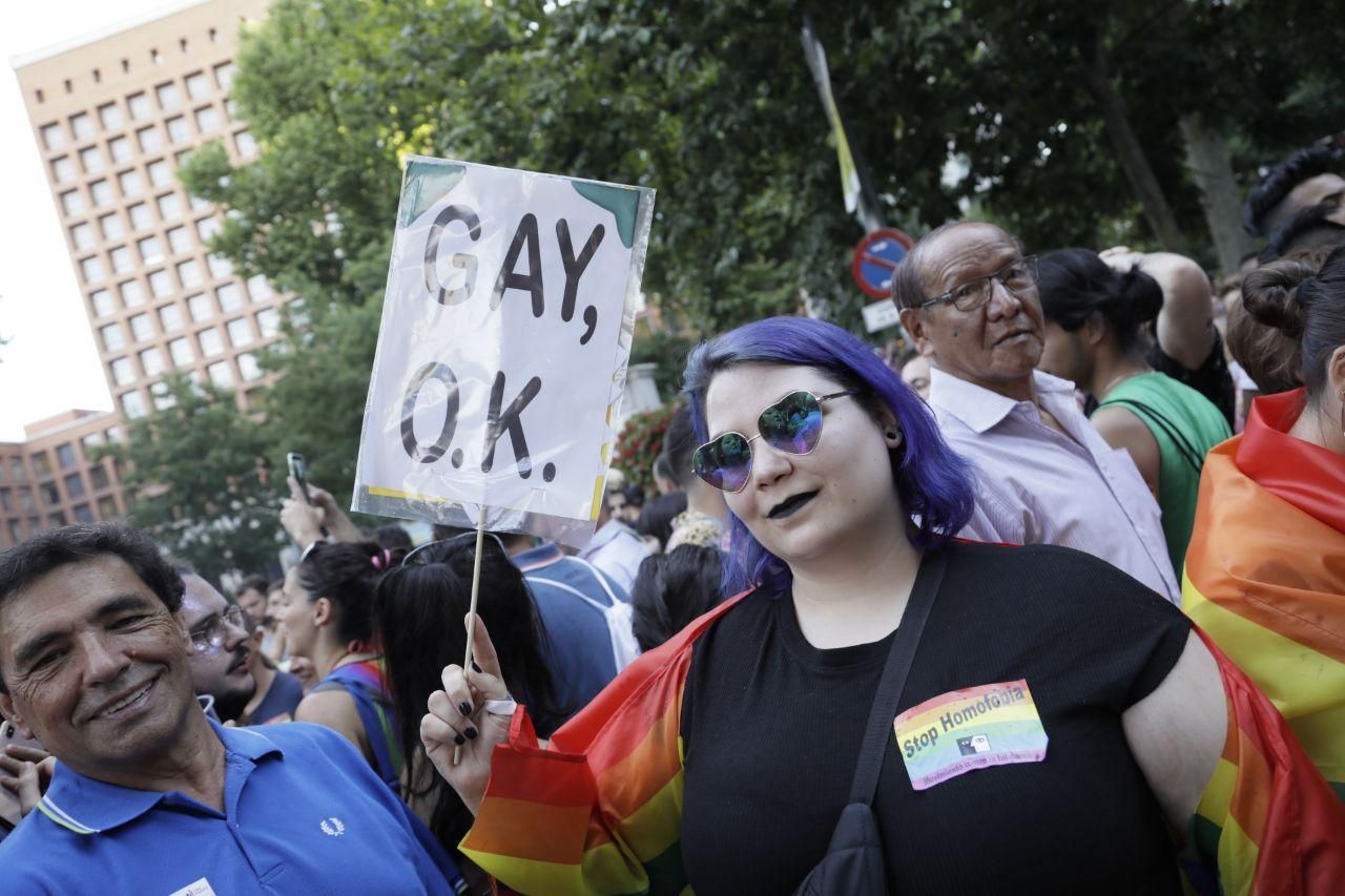 Una de las asistentes a la manifestación del Orgullo 2019 / Marian Leon