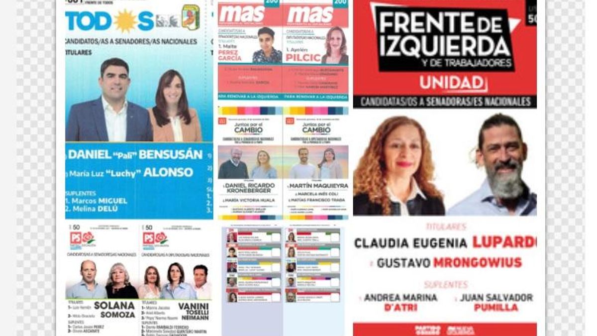 Las boletas en La Pampa para las elecciones del 14 de noviembre