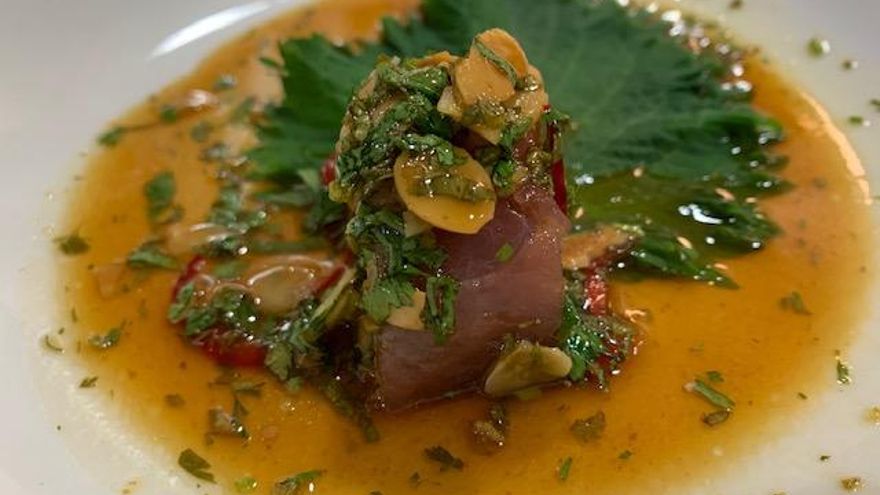 Maki de atun con gofio