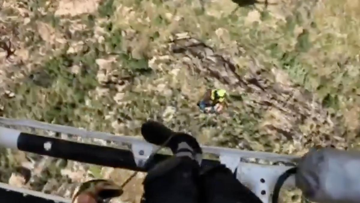 Una excursionista sufre una caída en un paraje en Tejeda y es rescatada en helicóptero