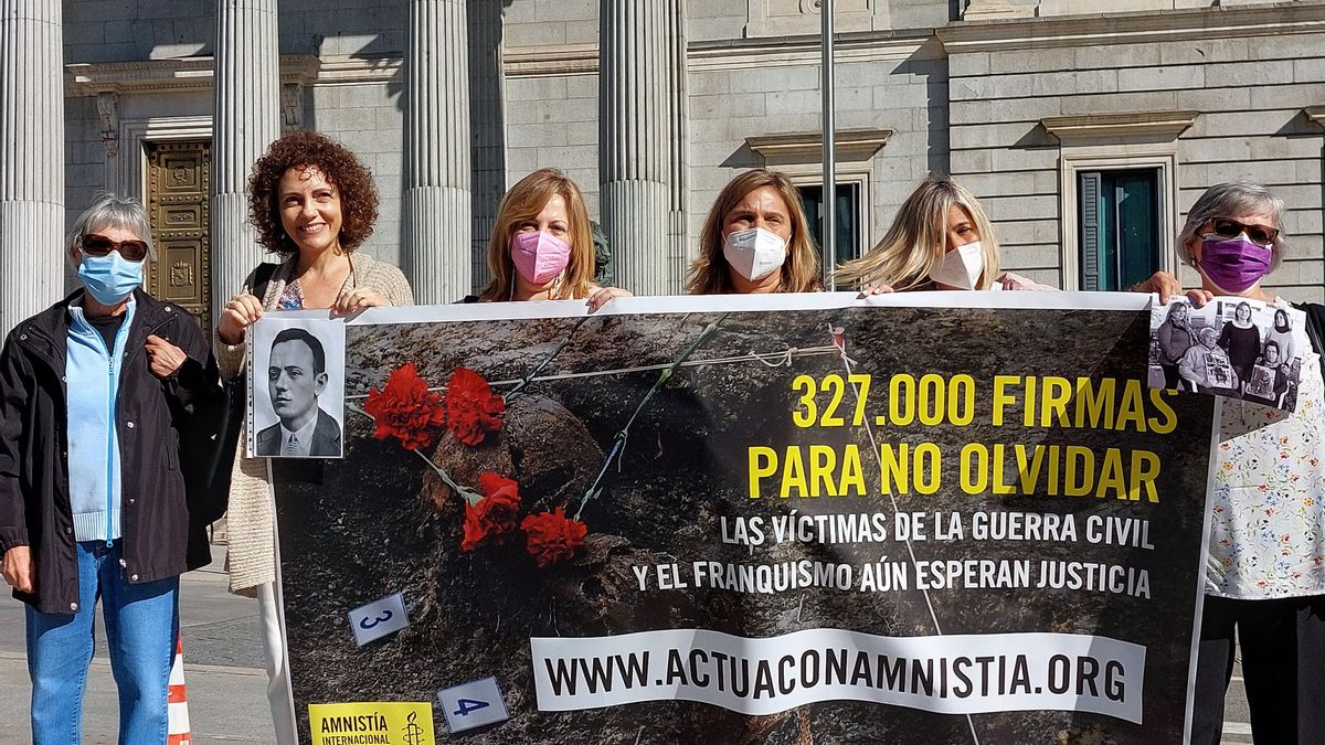 Entrega de firmas recogidas por AI en el Congreso