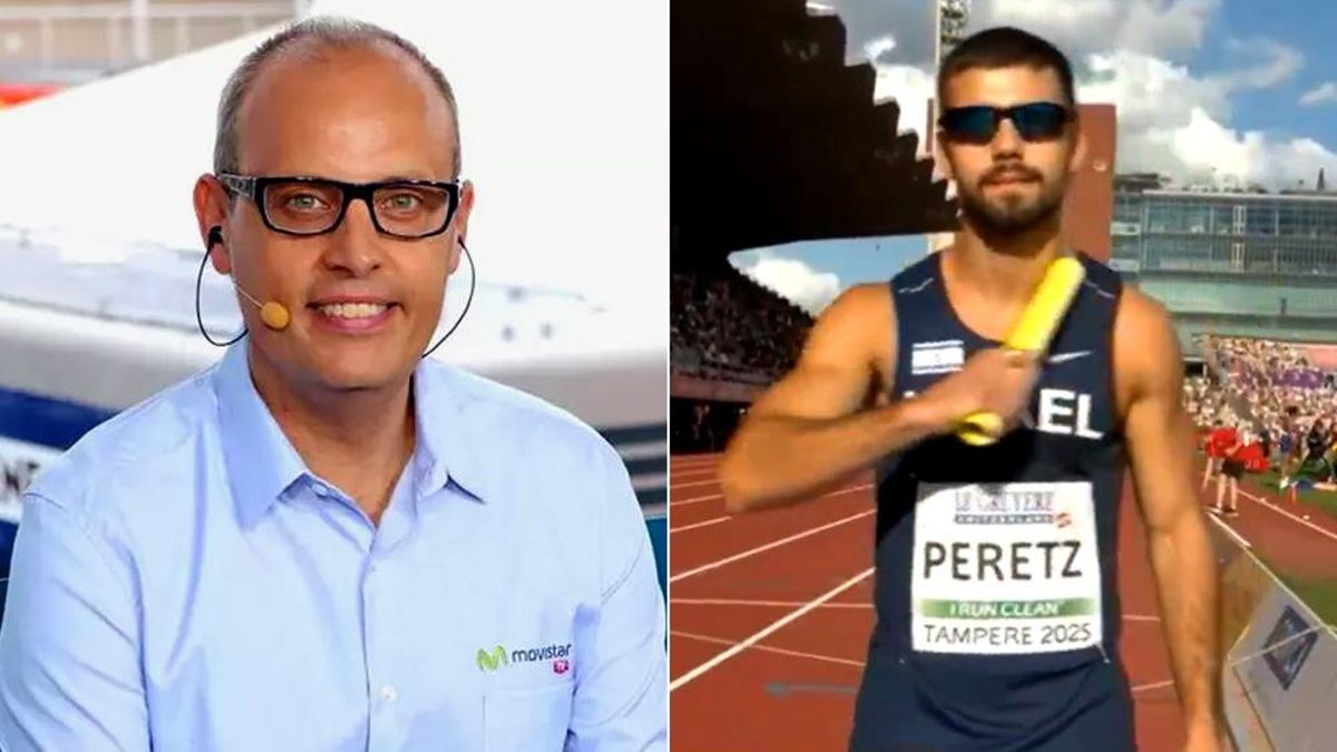 Ernest Riveras y el alteta israelí del polémico gesto