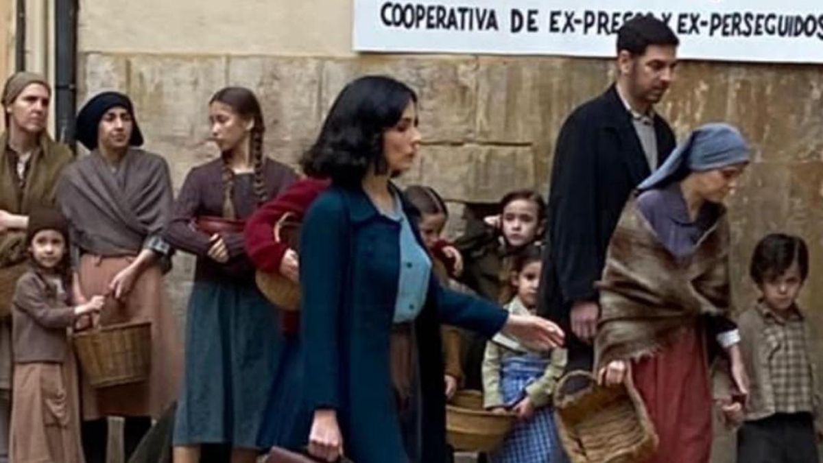 Olga Alamán Dasí, durante el rodaje de 'La invasió dels bàrbars'.