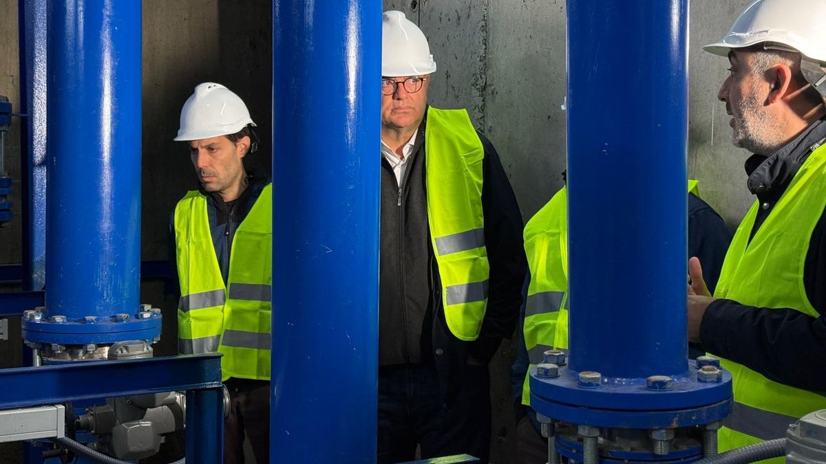 Visita a  la zona donde se han realizado obras de reparación de los daños ocasionados por el volcán en la infraestructura hidráulica de La Palma.