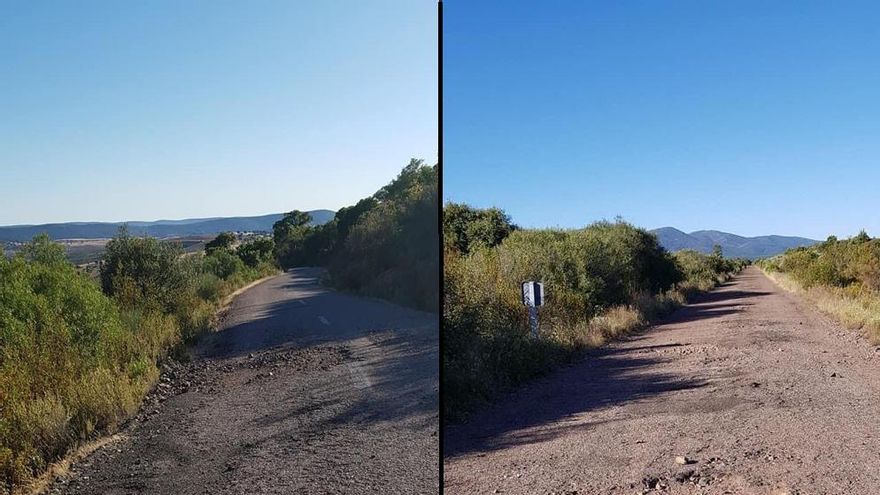 Estado de las carreteras de acceso de Valdeazores