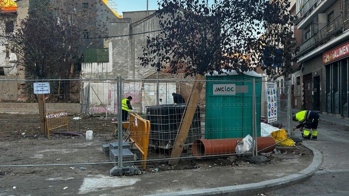 La parcela del número 71 de la avenida de Monte Igueldo durante las obras de remodelación del parque