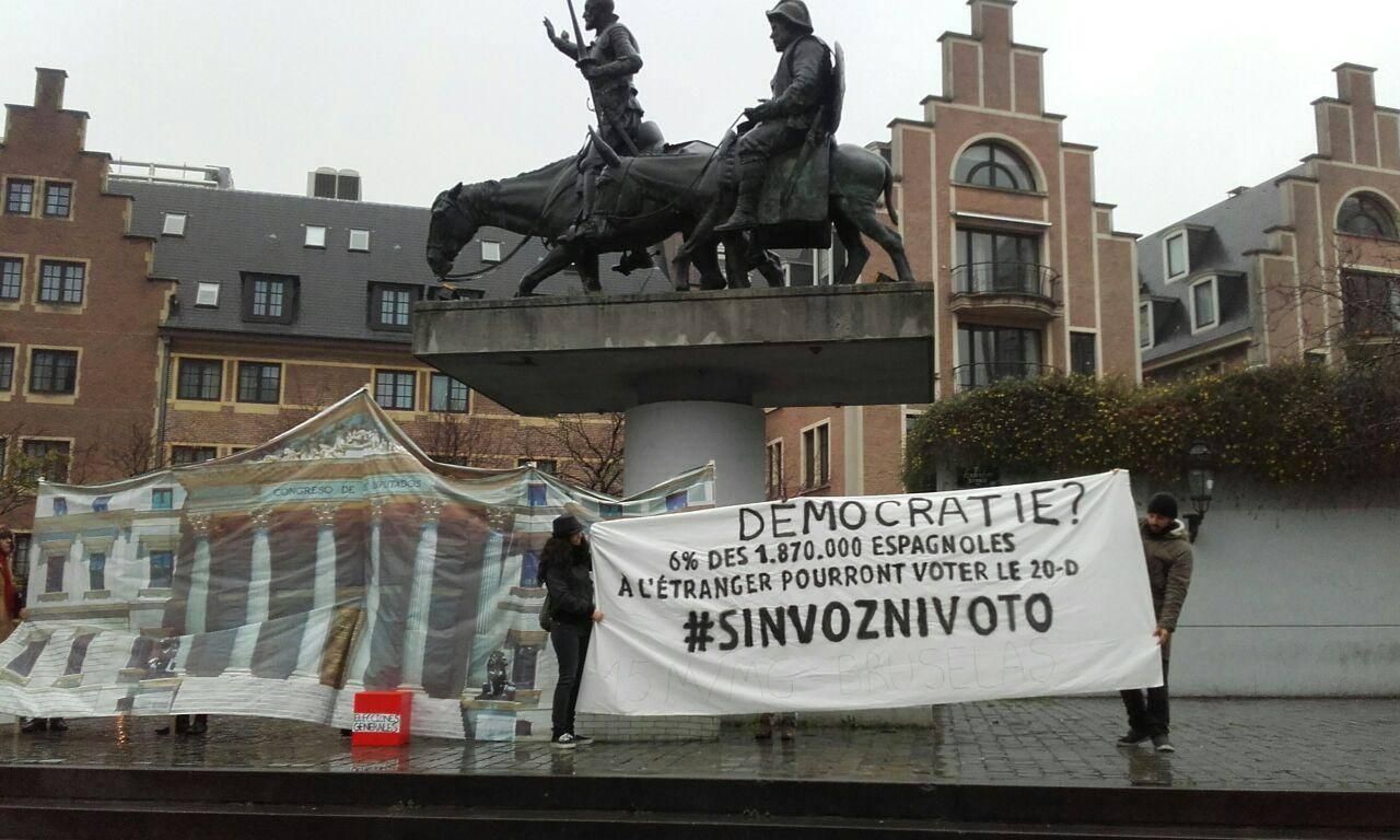 Españoles protestan en Bruselas por las dificultades de votar en el extranjero