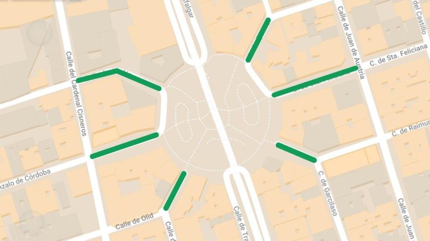 Peatonalizaciones en el entorno de la Plaza de Olavide. / Somos Chamberí
