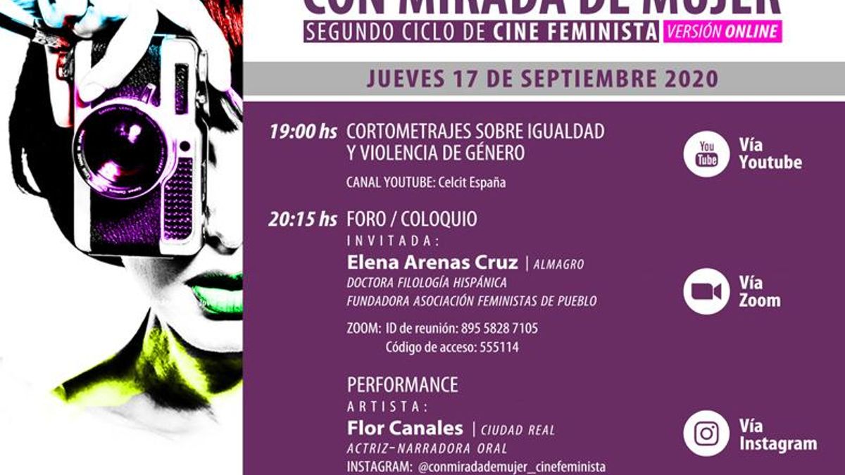 Cartel del II Ciclo de Cine Feminista de Ciudad Real