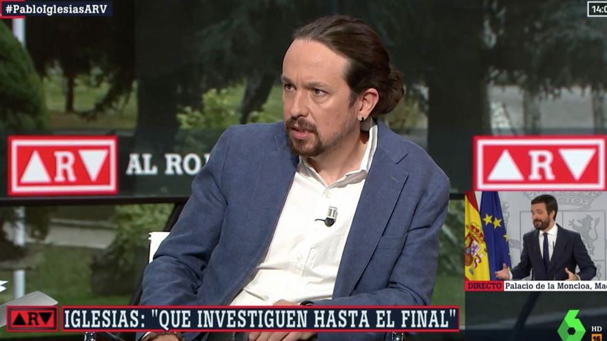 El vicepresidente segundo del Gobierno, Pablo Iglesias, en una entrevista en Al Rojo Vivo.